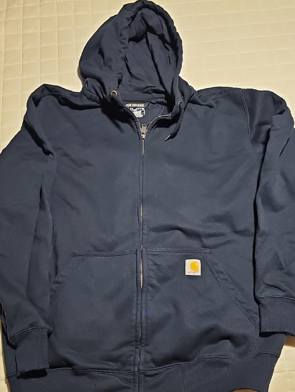 Carhartt Navy Full-Zip Hooded Sweatshirt